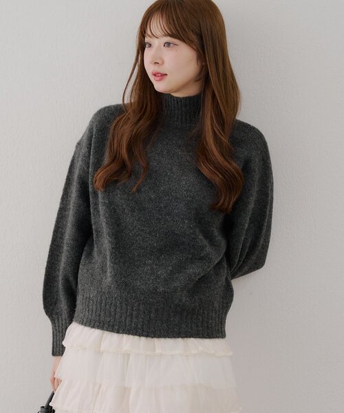 セール】【WEB先行予約】ヤクタッチハイネックプルオーバー（ニット