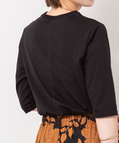 NOLLEY’S（ノーリーズ）の「綿ナイロンシアー6分袖プルオーバーカットソー（Tシャツ/カットソー・レディース・オレンジ/ブラック/キナリ・FREE）」の10枚目の写真