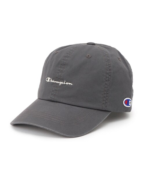 Champion（チャンピオン）の「champion ウォッシュハイキャップ（キャップ・レディース・チャコールグレー/アイボリー/グリーン系・00）」の3枚目の写真