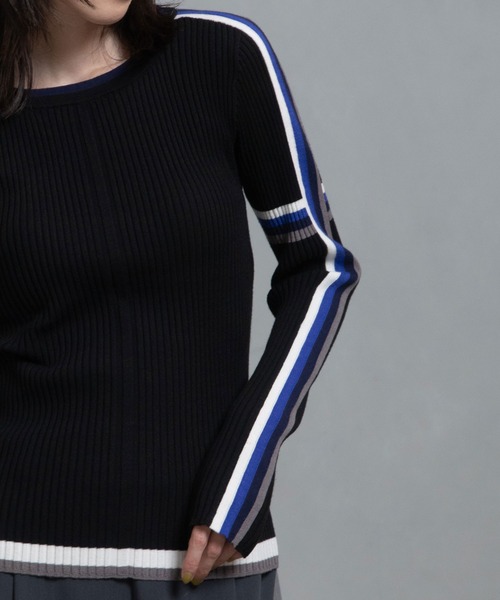 MARECHAL TERRE（マルシャルテル）の「ハイゲージリブニット（ニット/セーター・レディース・グレー/チョコ/ブラック/アイボリー・MEDIUM）」の17枚目の写真