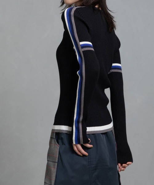 MARECHAL TERRE（マルシャルテル）の「ハイゲージリブニット（ニット/セーター・レディース・グレー/チョコ/ブラック/アイボリー・MEDIUM）」の18枚目の写真