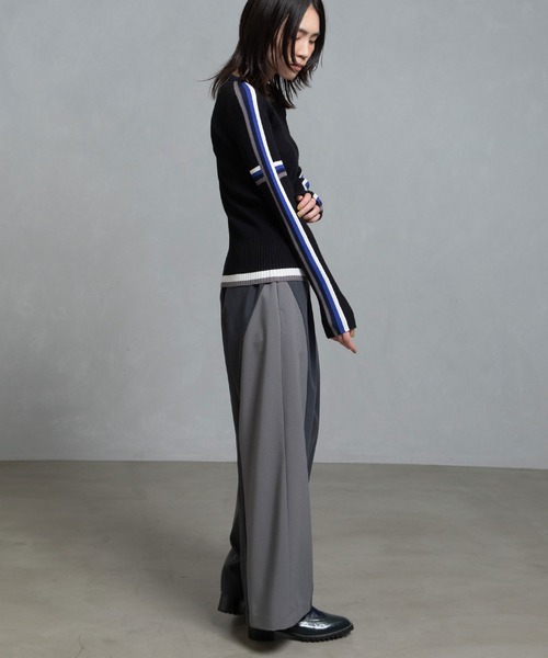 MARECHAL TERRE（マルシャルテル）の「ハイゲージリブニット（ニット/セーター・レディース・グレー/チョコ/ブラック/アイボリー・MEDIUM）」の21枚目の写真