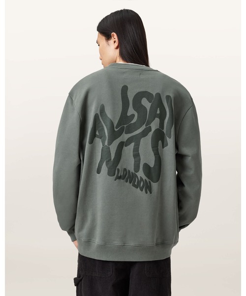 ALLSAINTS(オールセインツ)の「ORLANDO RELAXED CREW NECK SWEATSHIRT | ORLANDO リラックス クルー ネック スウェットシャツ(スウェット・メンズ・グリーン系その他・XS/S/M/L)」の1枚目の写真