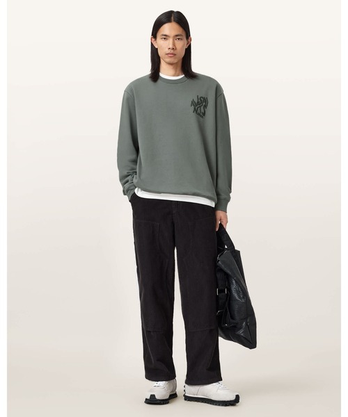 ALLSAINTS(オールセインツ)の「ORLANDO RELAXED CREW NECK SWEATSHIRT | ORLANDO リラックス クルー ネック スウェットシャツ(スウェット・メンズ・グリーン系その他・XS/S/M/L)」の4枚目の写真