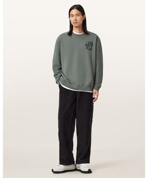 ALLSAINTS(オールセインツ)の「ORLANDO RELAXED CREW NECK SWEATSHIRT | ORLANDO リラックス クルー ネック スウェットシャツ(スウェット・メンズ・グリーン系その他・XS/S/M/L)」の6枚目の写真