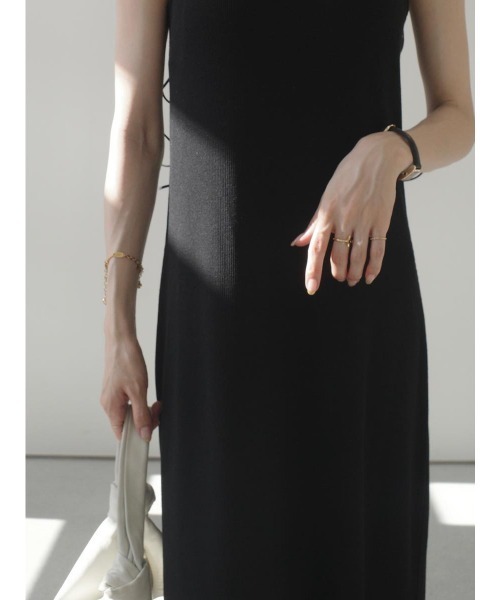 amel（エイメル）の「ダブルストラップキャミドレス（ワンピース・レディース・ブラック・FREE）」の6枚目の写真