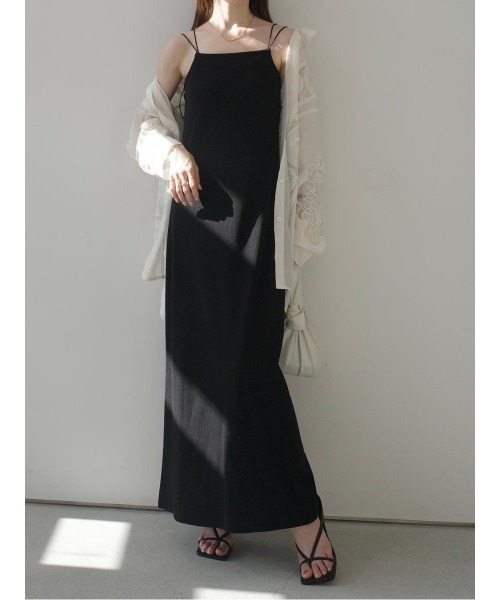 amel（エイメル）の「ダブルストラップキャミドレス（ワンピース・レディース・ブラック・FREE）」の14枚目の写真