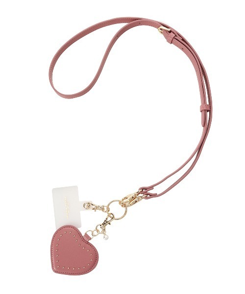 Samantha Thavasa Petit Choice（サマンサタバサ　プチチョイス）の「ハートコレクション スマホストラップ（スマホケース/カバー・レディース・オフホワイト/オールドローズ系/ピンクベージュ・FREE）」の3枚目の写真