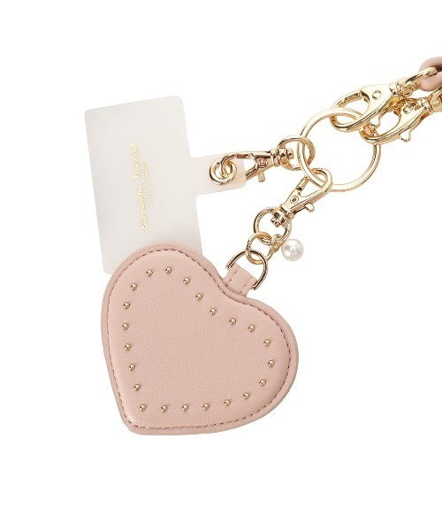 Samantha Thavasa Petit Choice（サマンサタバサ　プチチョイス）の「ハートコレクション スマホストラップ（スマホケース/カバー・レディース・オフホワイト/オールドローズ系/ピンクベージュ・FREE）」の4枚目の写真