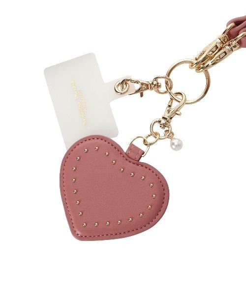 Samantha Thavasa Petit Choice（サマンサタバサ　プチチョイス）の「ハートコレクション スマホストラップ（スマホケース/カバー・レディース・オフホワイト/オールドローズ系/ピンクベージュ・FREE）」の5枚目の写真