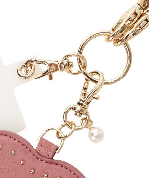 Samantha Thavasa Petit Choice（サマンサタバサ　プチチョイス）の「ハートコレクション スマホストラップ（スマホケース/カバー・レディース・オフホワイト/オールドローズ系/ピンクベージュ・FREE）」の7枚目の写真