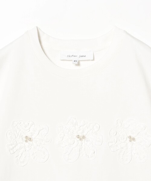 Sister Jane(シスタージェーン)の「sister jane / Nell Applique T-Shirts(Tシャツ/カットソー・レディース・ホワイト・X-SMALL)」の3枚目の写真