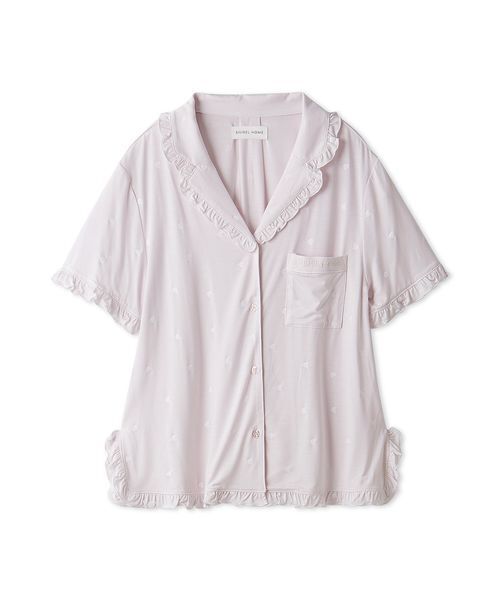 SNIDEL HOME(スナイデルホーム)の「【接触冷感】カットレーヨン開襟シャツ(ルームウェア/パジャマ・レディース・アイボリー/ライトベージュ/ピンク・F)」の19枚目の写真