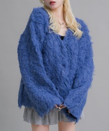 17HR | ミックスシャギーニットカーディガン(カーディガン/ボレロ)