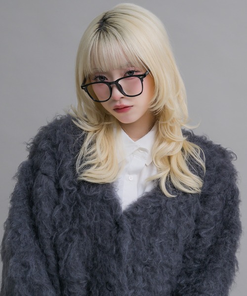 17HR(セブンティーンアワーズ)の「ミックスシャギーニットカーディガン(カーディガン/ボレロ・レディース・チャコールグレー/ブルー・FREE)」の15枚目の写真