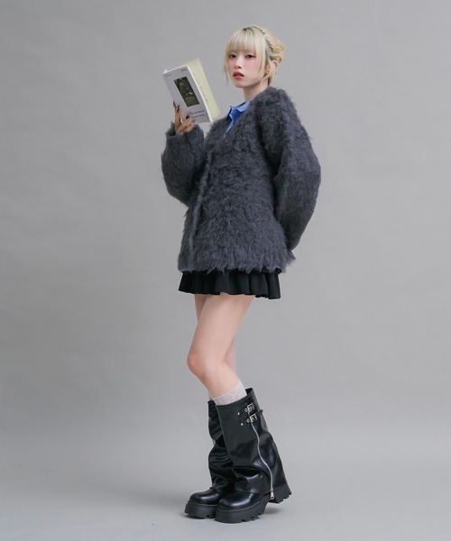 セール】ミックスシャギーニットカーディガン（カーディガン/ボレロ