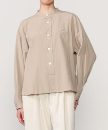 DANTON ダントン リネン シャツ ブラウス 長袖 ベージュ 36 ゆったり DANTON | リネンポリエステル シャツカーディガン MEN（シャツ