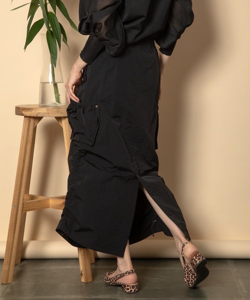 RESPEC(リスペック)の「ミリタリーカーゴスカート(スカート・レディース・ブラック/グレー/カーキ・MEDIUM)」の14枚目の写真
