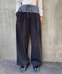 ジプソフィア ⭐︎リラクシーサテンパンツ　ブラック34 Sサイズ レディースのパンツ（ブラック/黒色系・サテン）ファッション