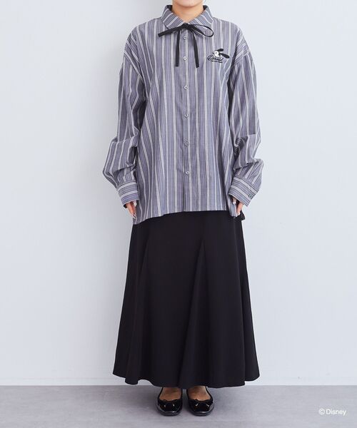 Disney(ディズニー)の「オズワルド/ストライプシャツ(シャツ/ブラウス・レディース・ブラック・FREE)」の14枚目の写真