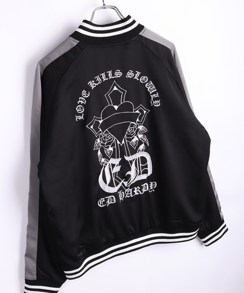 Ed Hardy　スカジャン セール】EdHardy スカジャン クロス ハートモチーフ（スカジャン）｜Ed