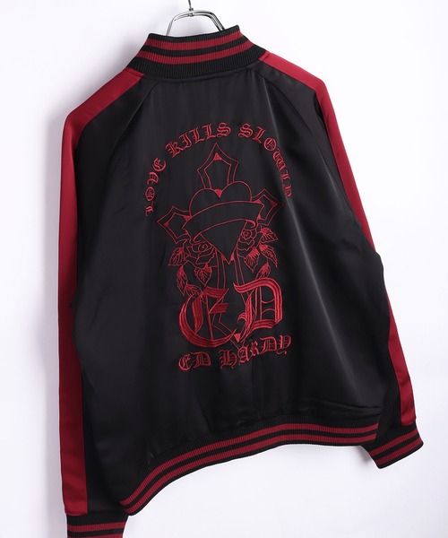 Ed Hardy（エドハーディー）の「EdHardy スカジャン クロス ハートモチーフ（スカジャン・メンズ・ブラック系その他/ブラック・M/L/XL）」の10枚目の写真