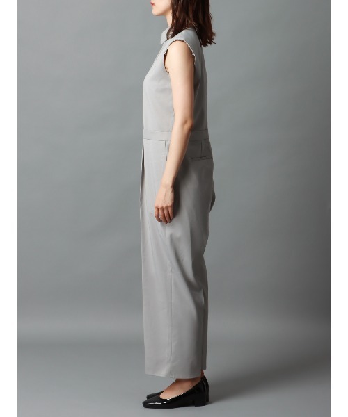 CIS.（シス）の「CIS． スカルプテッドオールインワン ウォッシャブル ストレッチ 無地（つなぎ/オールインワン・レディース・ブラック/グレー/ベージュ・34(5号)/36(7号)/38(9号)/40(11号)）」の9枚目の写真