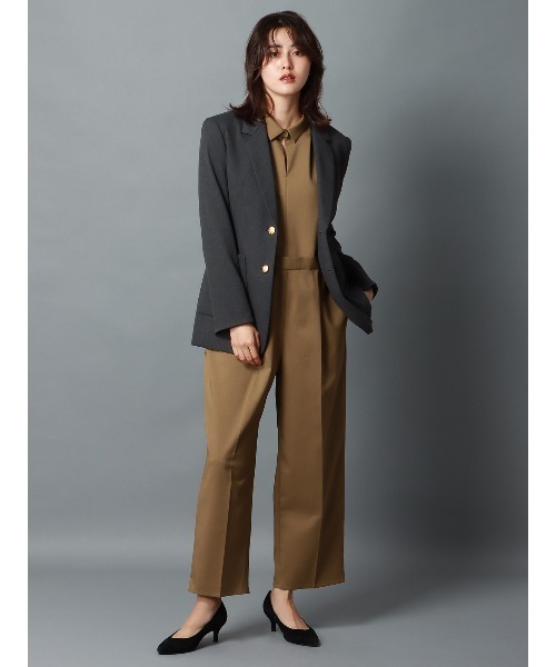 CIS.（シス）の「CIS． スカルプテッドオールインワン ウォッシャブル ストレッチ 無地（つなぎ/オールインワン・レディース・ブラック/グレー/ベージュ・34(5号)/36(7号)/38(9号)/40(11号)）」の19枚目の写真