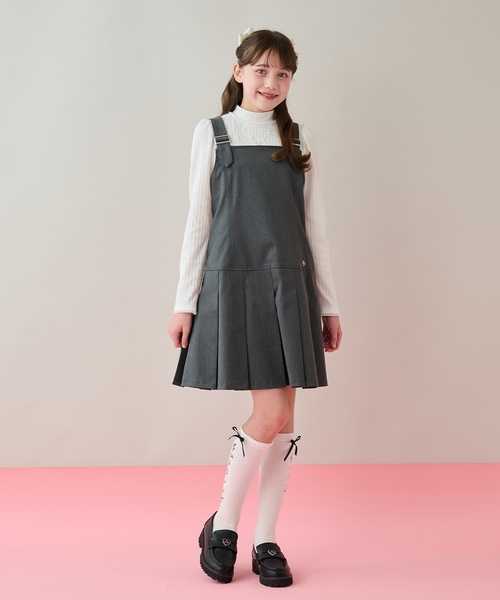 mezzo piano Junior(メゾピアノジュニア)の「テレコネックレス長袖Tシャツ♪(Tシャツ/カットソー・キッズ・ブラック/オフホワイト/ブルー・S:140cm/M:150cm/L:160cm)」の13枚目の写真