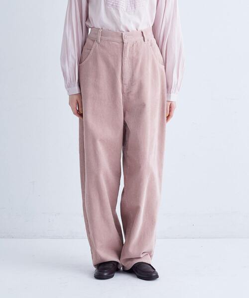 conges payes ADIEU TRISTESSE（コンジェ ペイエ アデュートリステス）の「【FAVE】コーデュロイパンツ（その他パンツ・レディース・ピンク/ブルーグリーン/ライトグレー/ブラウン・L/M）」の4枚目の写真
