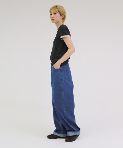 lit（リット）の「Straight Denim Pants（デニムパンツ・レディース・ライトブルー/ブルー・36/38）」の13枚目の写真