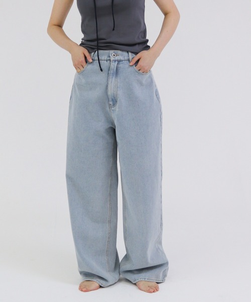 lit（リット）の「Straight Denim Pants（デニムパンツ・レディース・ライトブルー/ブルー・36/38）」の19枚目の写真