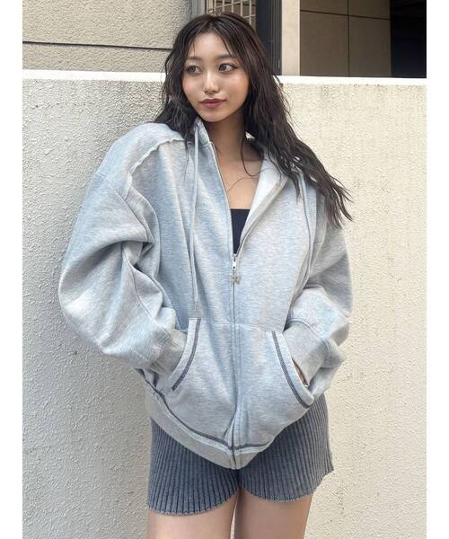 ルセラフィム MURUA ルーズ フーディー パーカー スウェット Sarah×MURUAユニセックススウェットフーディー（パーカー）｜MURUA