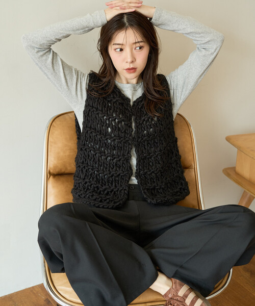 セール】限定展開 ハンド ニット ベスト（ベスト）｜FREAK'S STORE