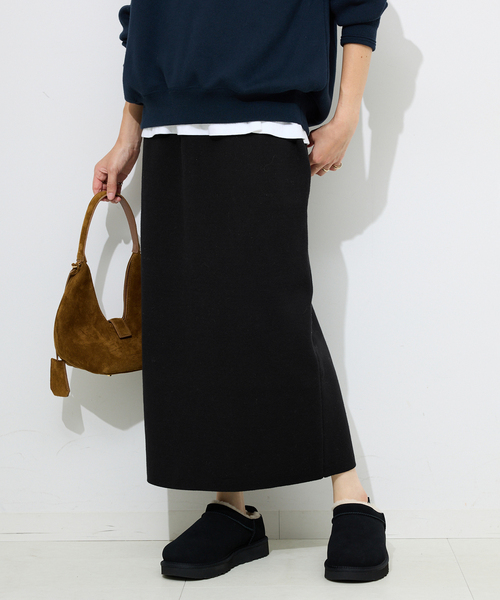 新品 SLOANE ミラノリブ ニットスカート タイトスカート ブラック セットアップ対応可/WEB限定カラーあり》ミラノリブタイトスカート