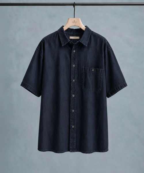 THE TOKYO Bleach Linen Denim AKEBONO рубашка