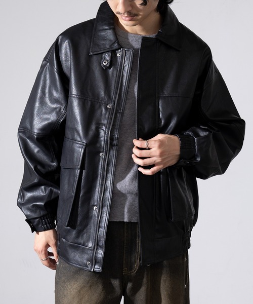 セール】【MAGASIN DE MODE Brew】PUレザー A-2ジャケット 300403 WINS