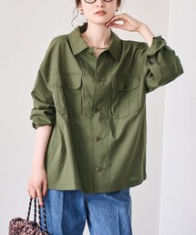 coen コーエン パッチワーク シャツ 七分袖 カーキ M coen（コーエン）の「KHAKI JUNGLE（カーキジャングル）別注ボタニカル