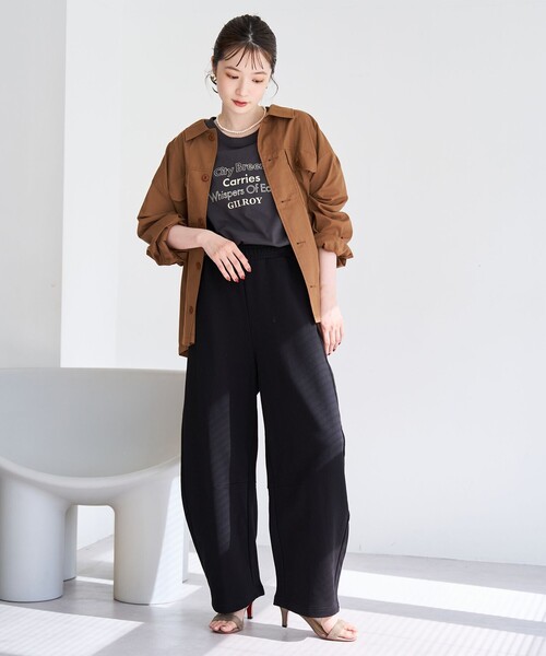 coen（コーエン）の「【イージーケア】フィールドシャツジャケット（シャツ/ブラウス・レディース・オリーブ/モカ/ナチュラル・L/M）」の13枚目の写真