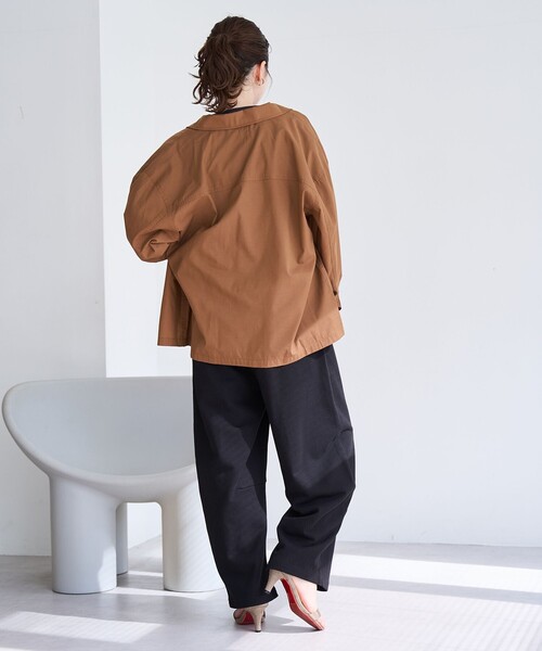 coen（コーエン）の「【イージーケア】フィールドシャツジャケット（シャツ/ブラウス・レディース・オリーブ/モカ/ナチュラル・L/M）」の15枚目の写真