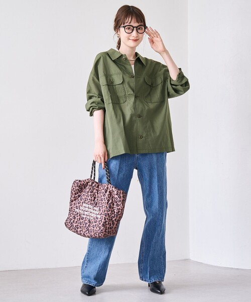 coen（コーエン）の「【イージーケア】フィールドシャツジャケット（シャツ/ブラウス・レディース・オリーブ/モカ/ナチュラル・L/M）」の20枚目の写真