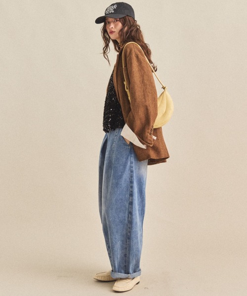 MIRROR STOKE（ミラーストーク）の「【ZOZO限定】SEQUINED VELVET CAMISOLE/スパンコールベロアキャミソール（シャツ/ブラウス・レディース・ブラック/グレー・MEDIUM）」の7枚目の写真