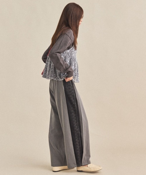 MIRROR STOKE（ミラーストーク）の「【ZOZO限定】SEQUINED VELVET CAMISOLE/スパンコールベロアキャミソール（シャツ/ブラウス・レディース・ブラック/グレー・MEDIUM）」の19枚目の写真