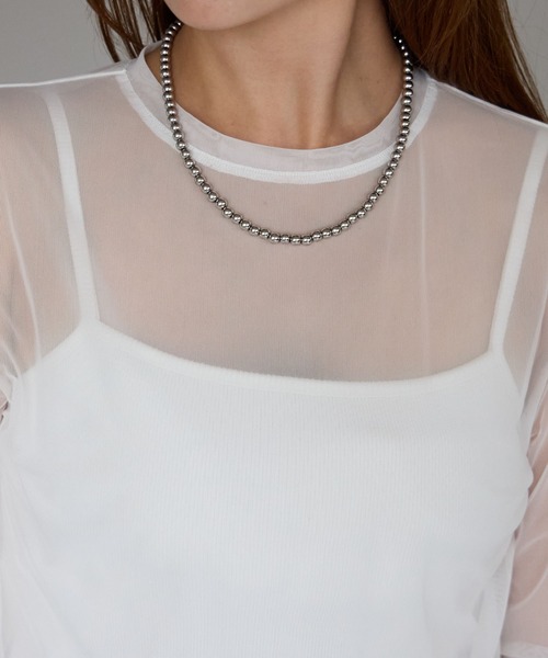 r.(アールドット)の「フレアスリーブ シアートップス(Tシャツ/カットソー・レディース・オフホワイト/ブラック/アイボリー・FREE)」の13枚目の写真