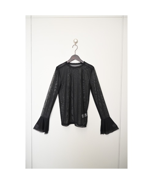 r.(アールドット)の「フレアスリーブ シアートップス(Tシャツ/カットソー・レディース・オフホワイト/ブラック/アイボリー・FREE)」の8枚目の写真