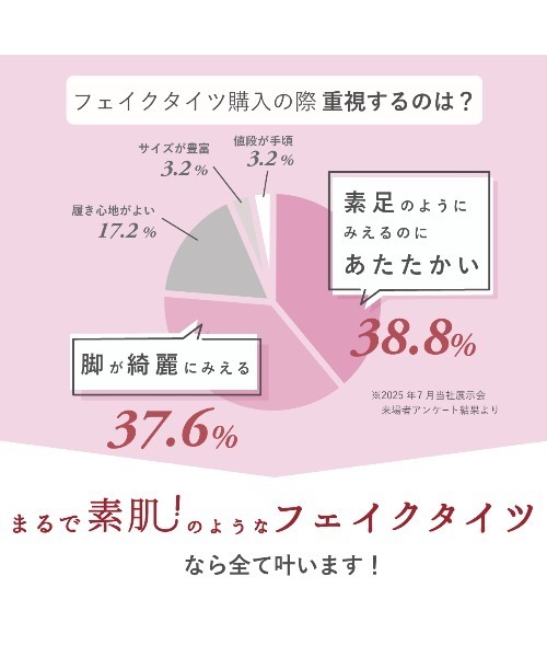 tutuanna(チュチュアンナ)の「まるで素肌のようなフェイクタイツ80デニール(ドット×リボン柄)(タイツ/ストッキング・レディース・ブラック/オフホワイト・M-L)」の9枚目の写真