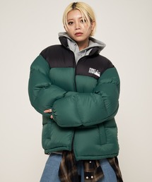 【美品クリーニング済】FIRST DOWN ダウンジャケット カーキレディース 美品】FIRST DOWN ダウンジャケット カーキレディース Sサイズ