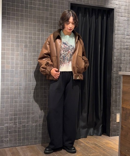 JEANASIS(ジーナシス)の「リバーシブルモンスターブルゾン/601819(ブルゾン・レディース・ブラウン/アイボリー/ブラック・FREE)」の20枚目の写真