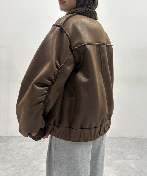 JEANASIS(ジーナシス)の「リバーシブルモンスターブルゾン/601819(ブルゾン・レディース・ブラウン/アイボリー/ブラック・FREE)」の21枚目の写真