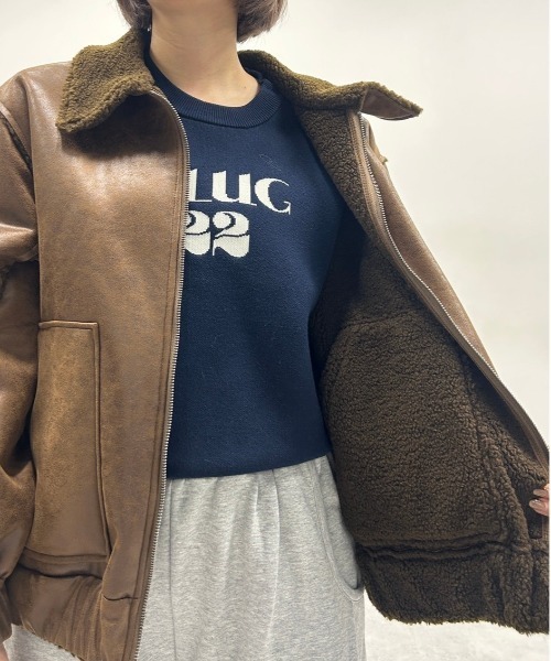 JEANASIS(ジーナシス)の「リバーシブルモンスターブルゾン/601819(ブルゾン・レディース・ブラウン/アイボリー/ブラック・FREE)」の22枚目の写真